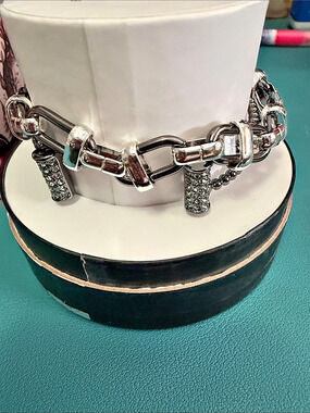 Bomb party 2 bracelets NO CHARM Pavé Toggle Chain Bracelet and cuff